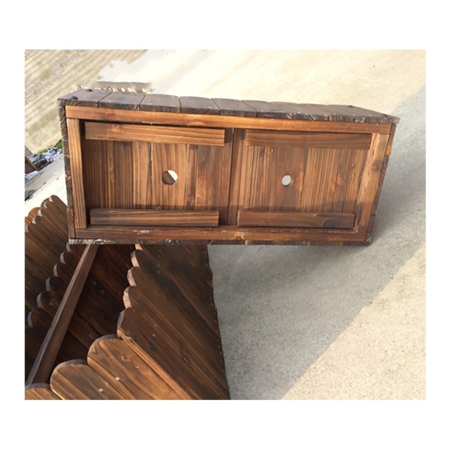 Outdoor Fence Shape Rectangular Wooden Planter Box