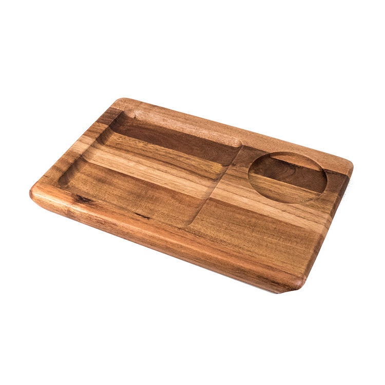 Acacia Wooden Bread Serving Board – Natural Rustic Serving & Cutting Tray