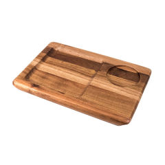 Acacia Wooden Bread Serving Board – Natural Rustic Serving & Cutting Tray