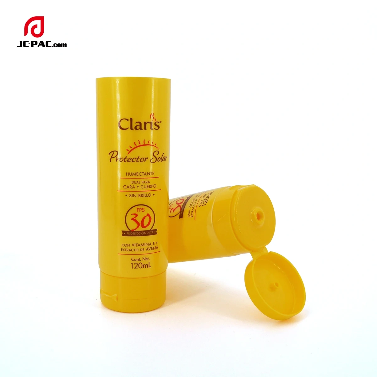 Recyclable Plastic Material Cosmetics Plastic Tube With Flip Top Cap  120ml Sunscreen Cream Tube