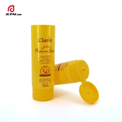 Recyclable Plastic Material Cosmetics Plastic Tube With Flip Top Cap  120ml Sunscreen Cream Tube