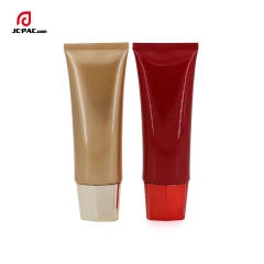 Customizable Design Empty Oval Skin Care Packaging Tubes Squeeze Cosmetic Plastic Tube With Luxury Caps
