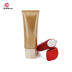 Customizable Design Empty Oval Skin Care Packaging Tubes Squeeze Cosmetic Plastic Tube With Luxury Caps