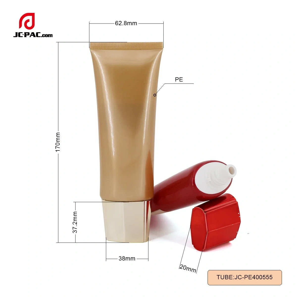 Customizable Design Empty Oval Skin Care Packaging Tubes Squeeze Cosmetic Plastic Tube With Luxury Caps