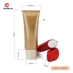 Customizable Design Empty Oval Skin Care Packaging Tubes Squeeze Cosmetic Plastic Tube With Luxury Caps