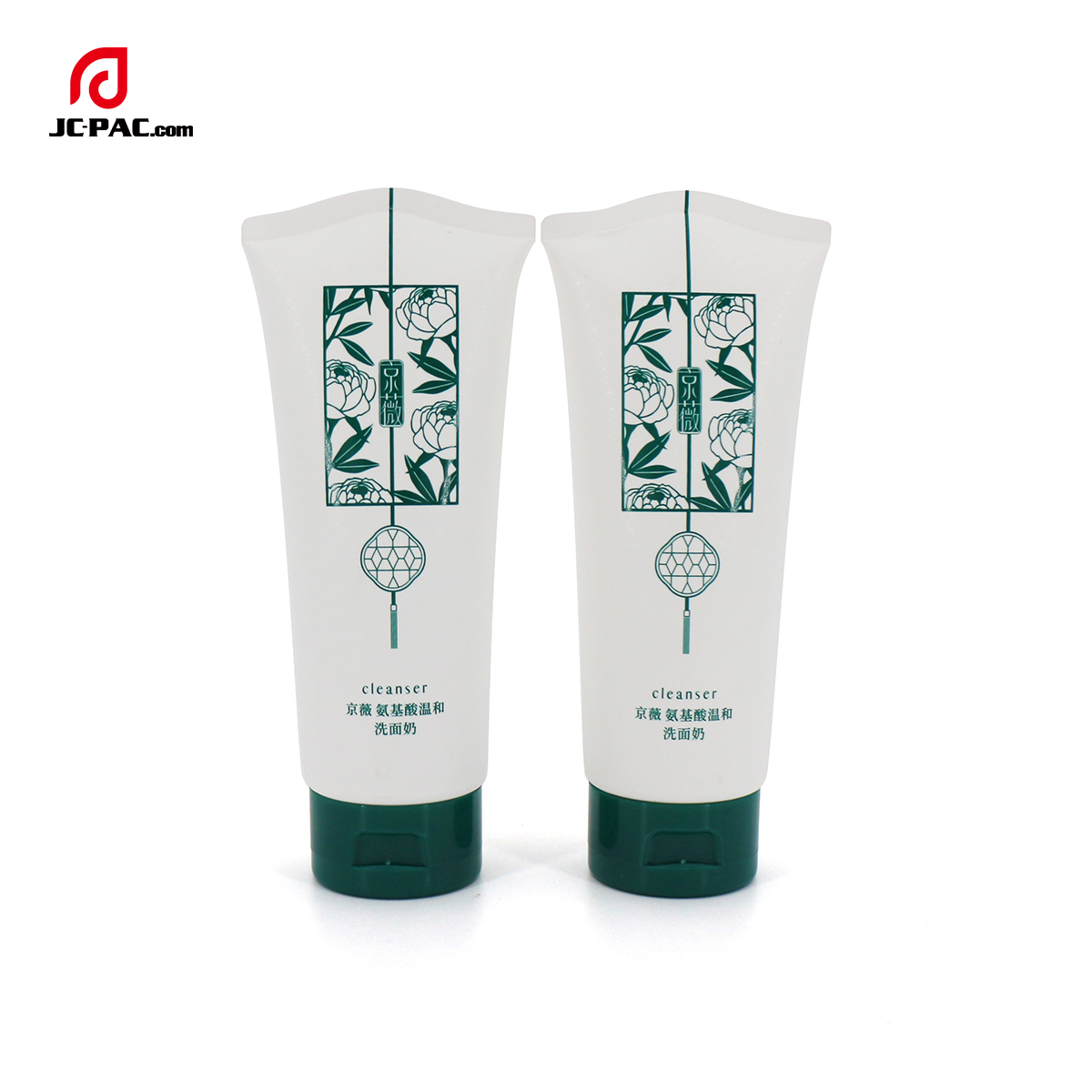 45mm Diameter 100ml 120ml 150ml White Tube Packaging with Silkscreen Printing Facial Cleanser Cream Tube with Special End Seal