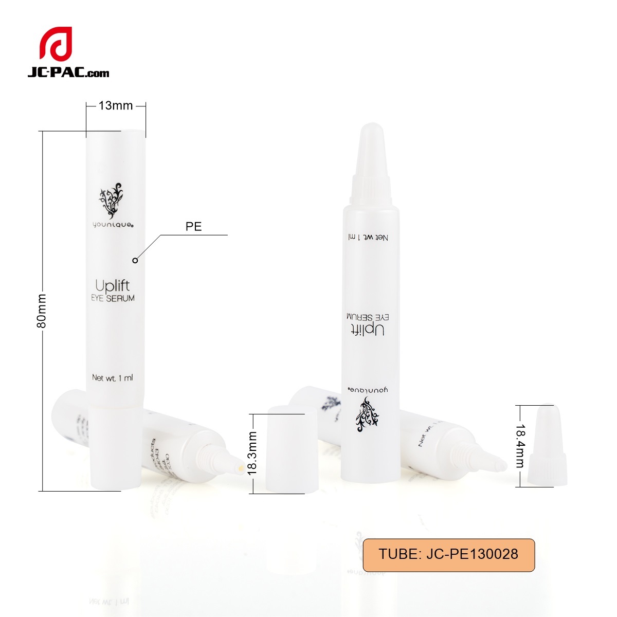 1ml 2ml D13mm Trial Tube With Nozzle Tip Empty Plastic Sample Tube for Eye Serum Tube