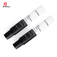 25mm Diameter Lighting & Repairing Makeup Emulsion Tube Packaging with Nozzle Tip Black and White Design 5 laylers PE Tube Cosmetics Packaging