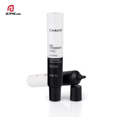 25mm Diameter Lighting & Repairing Makeup Emulsion Tube Packaging with Nozzle Tip Black and White Design 5 laylers PE Tube Cosmetics Packaging