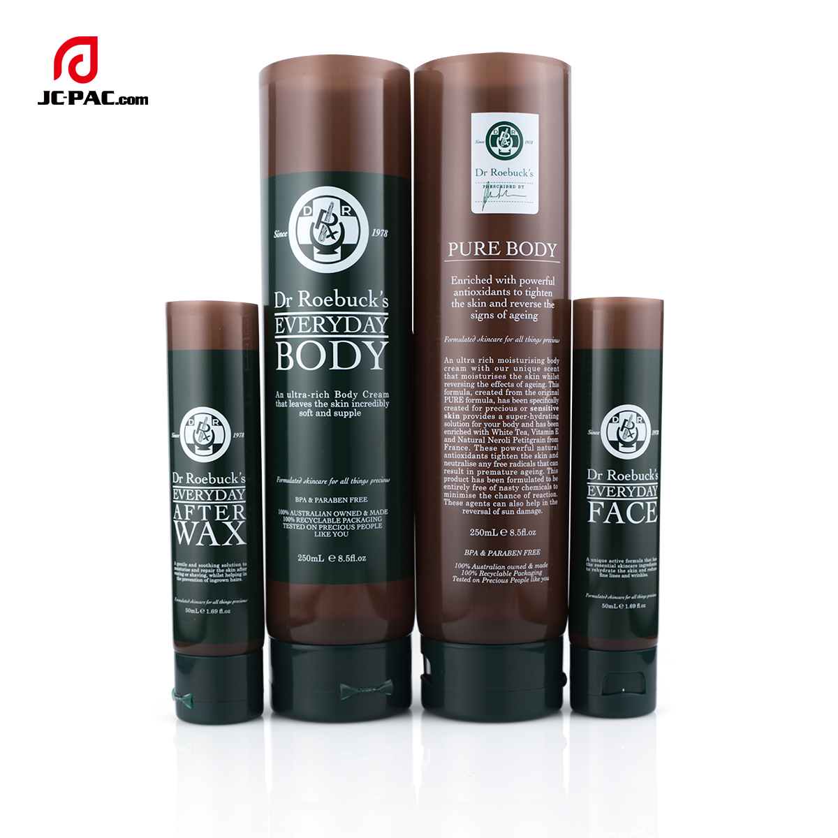 30mm Diameter Cosmetics Cream Set Packaging Body/Face Cream Tube After Wax Translucent Brown Color PE Tube with Positioned Flip Top Cap