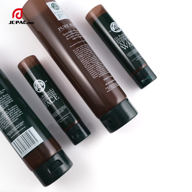 30mm Diameter Cosmetics Cream Set Packaging Body/Face Cream Tube After Wax Translucent Brown Color PE Tube with Positioned Flip Top Cap