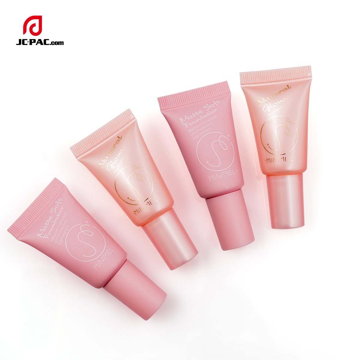 5ml Small Capacity Sample Tube Pink Cosmetic Tube With Nozzle Tube For Skin Care Serum