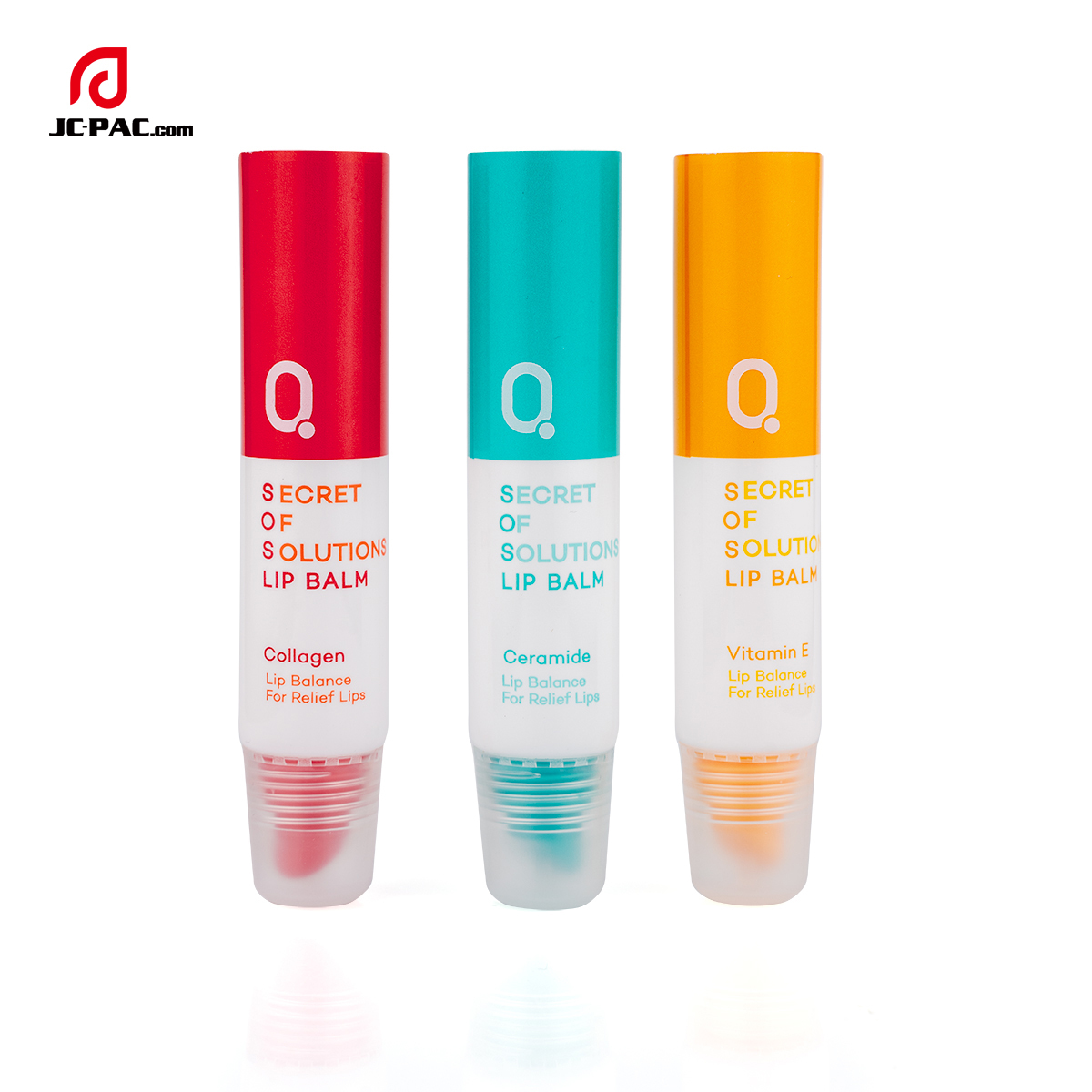Recyclable Plastic Lip Gloss Soft Tube with Slant Tip Applicator Lip Blam Container Tube
