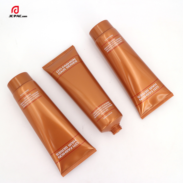 50mm Diameter 250ml 8.4 fl. oz Brown Color Hair Series Conditioner Tube Packaging Shampoo Squeeze PE Container with Screw Cap