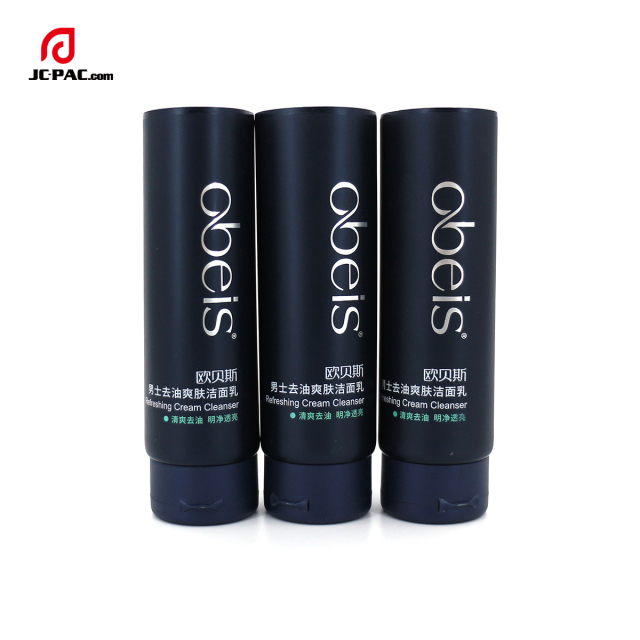 45mm Diameter 80g 100g Men Refreshing Cream Cleanser Tube Packaging Facial Cleanser Lotion with Flip Cap
