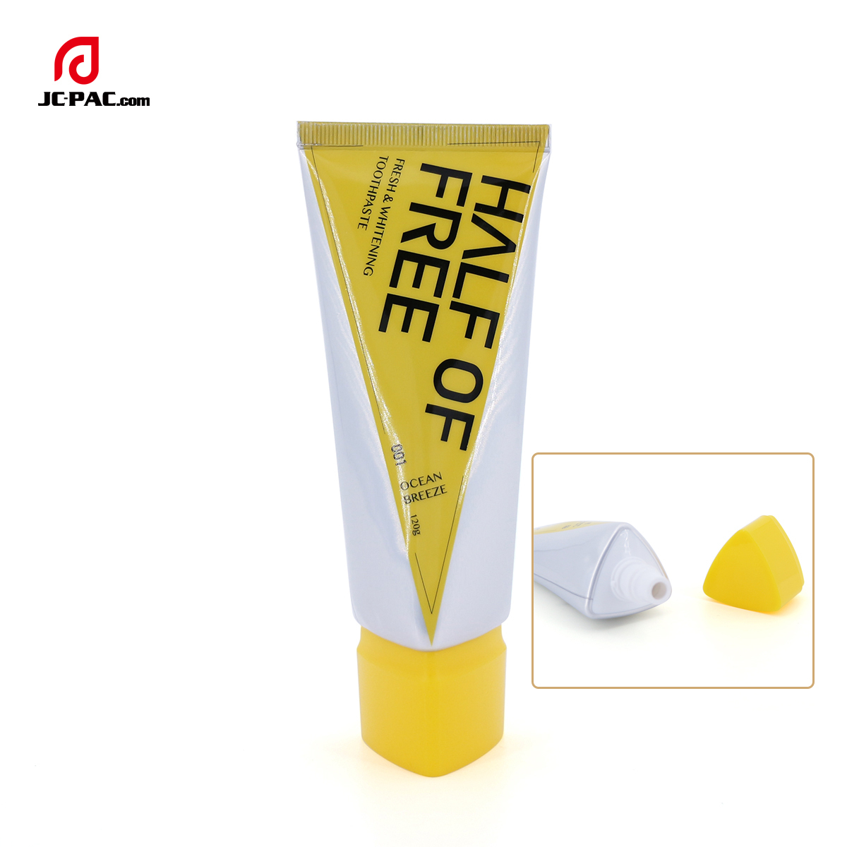 120g Aluminum Plastic Tubes For Sunscreen Lotion Tube Empty Triangle Shaped Tube with Screw Cap