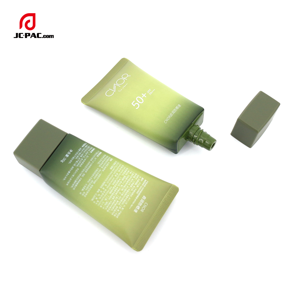 Customizable Design Empty Square Shaped Soft Tubes 80ml Sunscreen Lotion Tube with Screw Cap