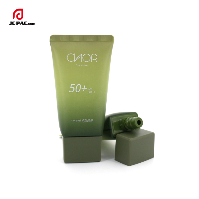 Customizable Design Empty Square Shaped Soft Tubes 80ml Sunscreen Lotion Tube with Screw Cap