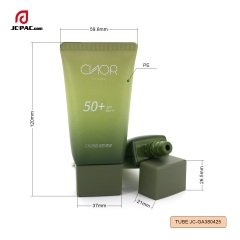 Customizable Design Empty Square Shaped Soft Tubes 80ml Sunscreen Lotion Tube with Screw Cap