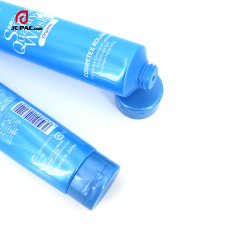 45mm Diameter Face Wash Cream Tube Custom Blue Tube with Centered Flip Top Cap Cosmetics Packaging Facial Cleanser Container