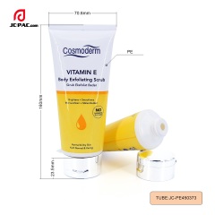 45mm Diameter Vitamin E Body Exfoliating Scrub Tube 100g 120g 150g Cosmetics Face Cream Packaging with Silver Flip Cap