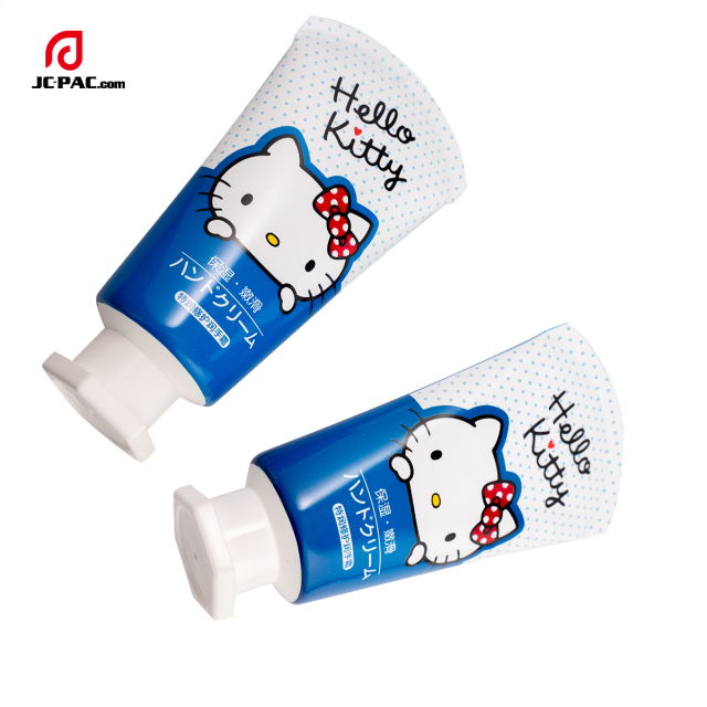 40mm Diameter Cute Kitty Cat Printing Hand Cream Tube with Octagonal Screw Cap Cosmetics Tube Packaging