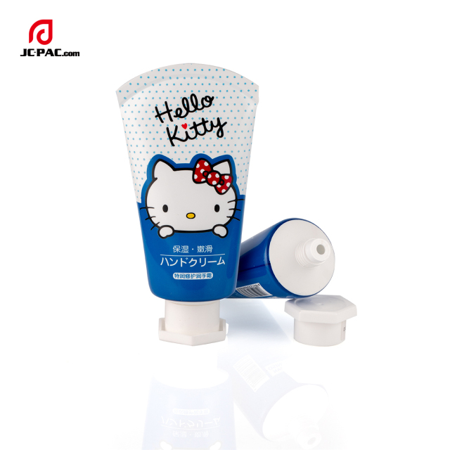 40mm Diameter Cute Kitty Cat Printing Hand Cream Tube with Octagonal Screw Cap Cosmetics Tube Packaging