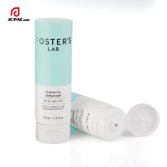 40mm Diameter 75ml 2.5 fl.oz Brightening Cleanser with Vitamin C Packaging Tube with Centered Flip Cap  White Cosmetics PE Tube