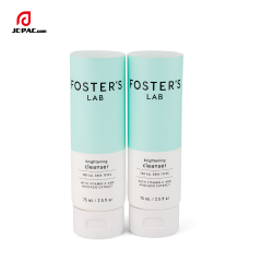 40mm Diameter 75ml 2.5 fl.oz Brightening Cleanser with Vitamin C Packaging Tube with Centered Flip Cap  White Cosmetics PE Tube