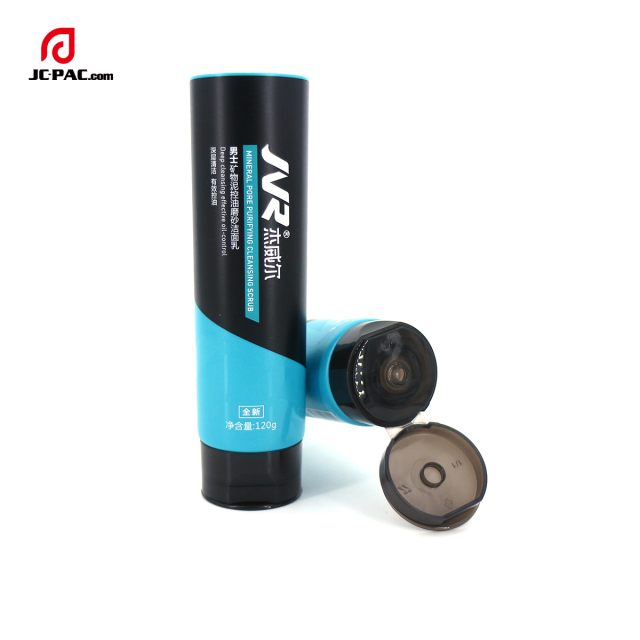 45mm Diameter MINERAL PORE PURIFYING CLEANSING SCRUB Face Wash Tube Packaging with Centered Flip Cap 120g 150g