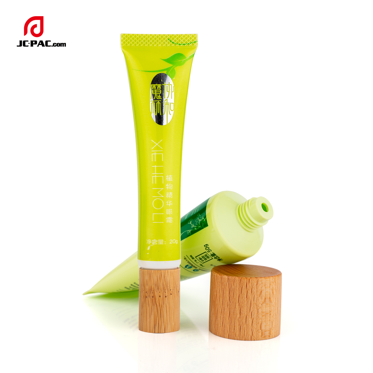 35mm Diameter Hair Mask Cream Plastic Tube Set 50ml 60ml Hand Cream Tube Packaging Cosmetics with Wooden Cap