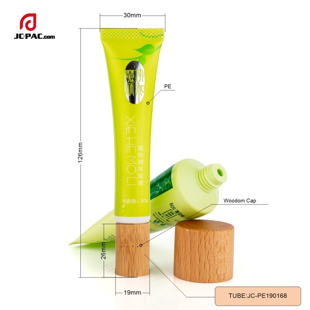 35mm Diameter Hair Mask Cream Plastic Tube Set 50ml 60ml Hand Cream Tube Packaging Cosmetics with Wooden Cap
