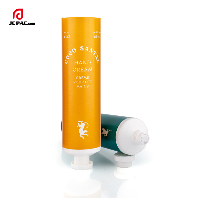 38mm Diameter Custom Hand Cream Tube Set with Octagonal Screw Cap Cosmetics Tube Packaging 3 oz 89ml