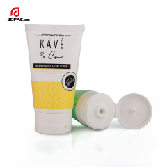 40mm Diameter Facial Scrub Tube White Cosmetics Packaging with Flip Cap Hand Cream Container 70g 80g 90g 100g