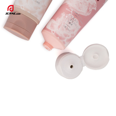 40mm Diameter Pink Facial Cream Tube with Label Printing Cosmetics Packaging with Centered Flip Cap 80ml 90ml 100ml 130ml