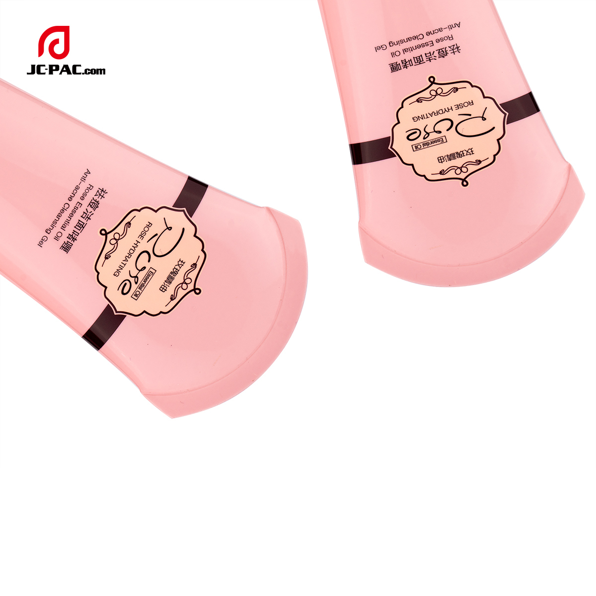 40mm Diameter Eco-friendly 100ml Empty Cosmetics Plastic Tubes for Cleanser with Wooden / Bamboo Cap Packaging