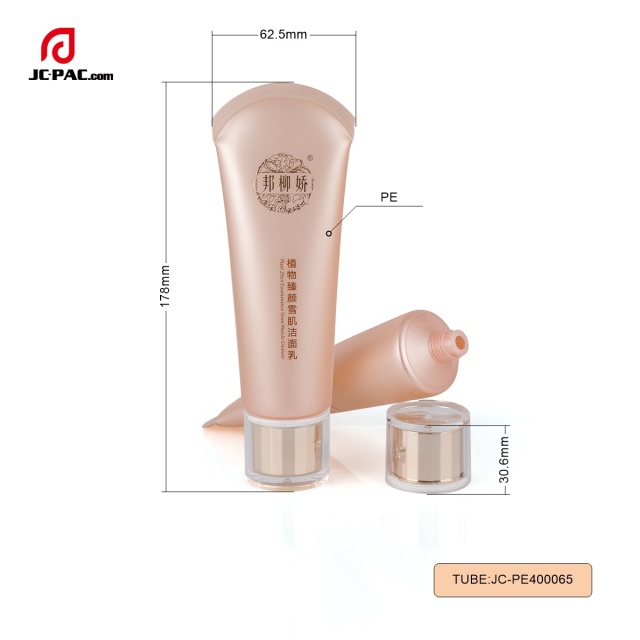 40mm Diameter Muscle Cleanser Tube 80ml 100ml Fleshcolor Custom Packaging Body Cream with Acrylic Cap