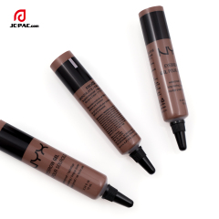 10ml Cosmetic Plastic Tube With PP Screw Cap For Liquid Foundation Cosmetic Nozzle Tip Tube Packaging