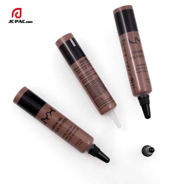 10ml Cosmetic Plastic Tube With PP Screw Cap For Liquid Foundation Cosmetic Nozzle Tip Tube Packaging
