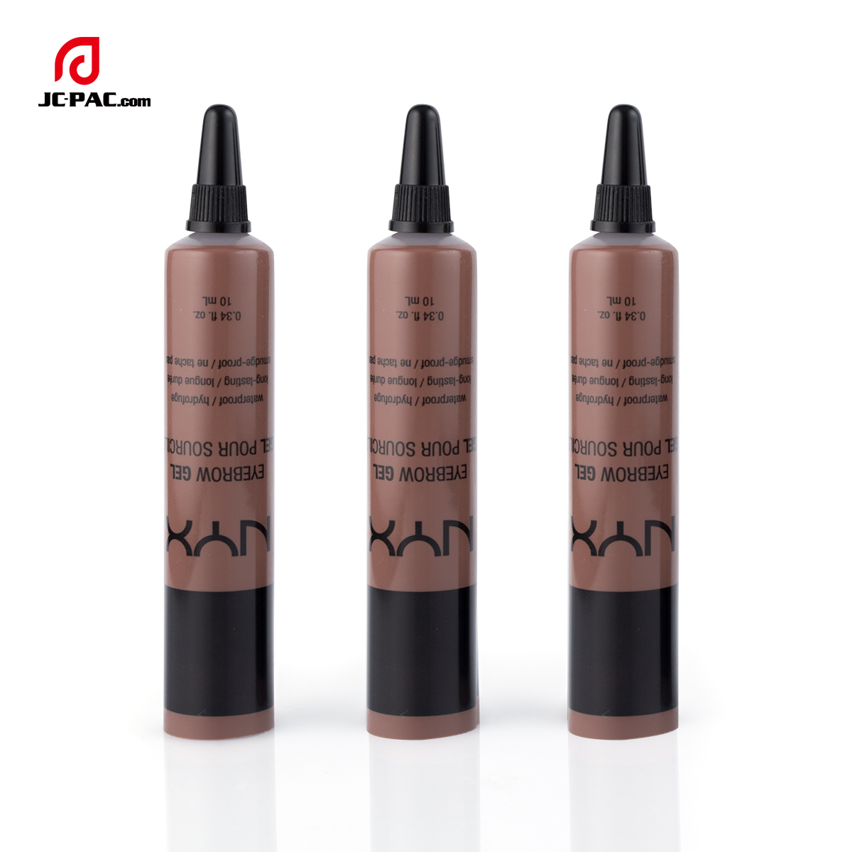 10ml Cosmetic Plastic Tube With PP Screw Cap For Liquid Foundation Cosmetic Nozzle Tip Tube Packaging