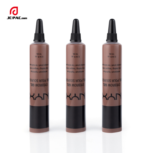 10ml Cosmetic Plastic Tube With PP Screw Cap For Liquid Foundation Cosmetic Nozzle Tip Tube Packaging