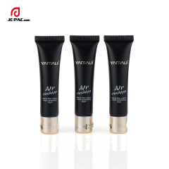 Matte Black Finished Soft Tube With Metalized Flip Cap Squeezable Plastic Tube For Liquid Foundation