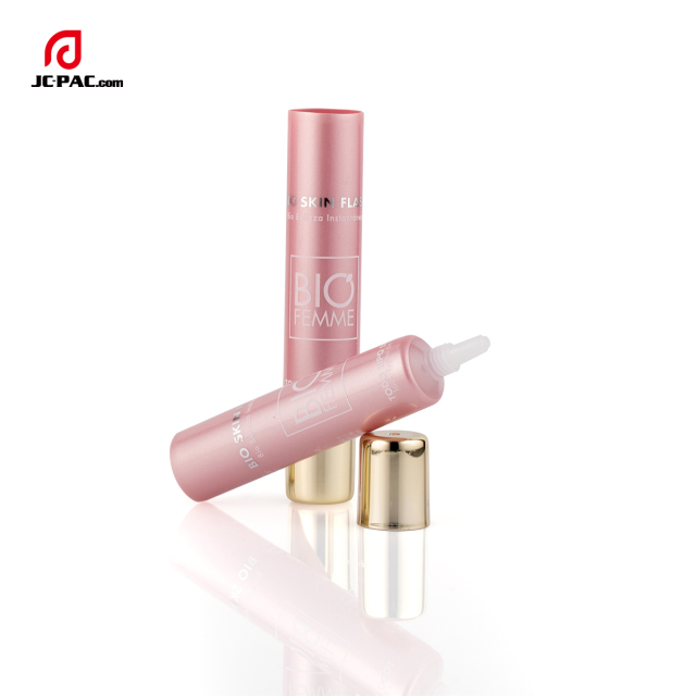 Pink PE Soft Tube With Nozzle Applicator 5ml 8ml 10ml Eye Essence Cream Tube