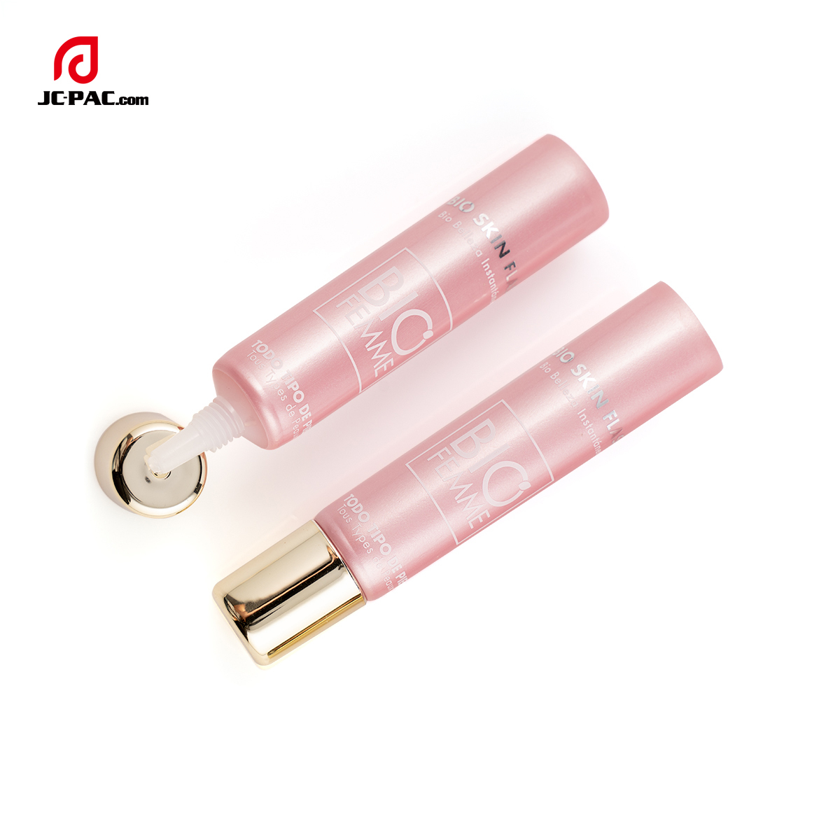 Pink PE Soft Tube With Nozzle Applicator 5ml 8ml 10ml Eye Essence Cream Tube