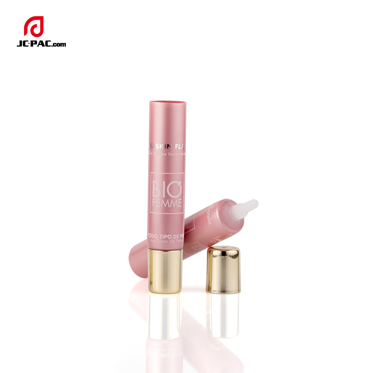 Pink PE Soft Tube With Nozzle Applicator 5ml 8ml 10ml Eye Essence Cream Tube