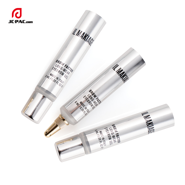 Full Hot Stamping PE Soft Tube With Nozzle Applicator 5ml 8ml 10ml Eye Essence Cream Tube