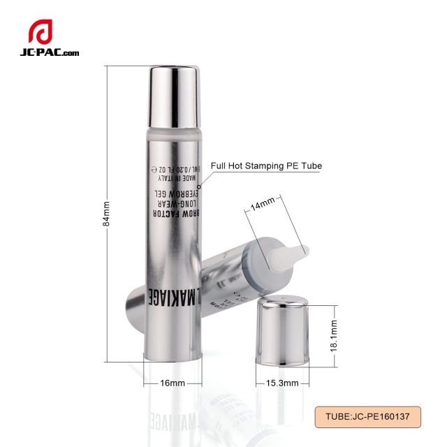 Full Hot Stamping PE Soft Tube With Nozzle Applicator 5ml 8ml 10ml Eye Essence Cream Tube