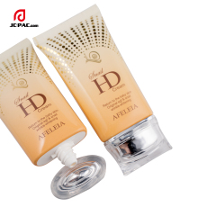 35mm Diameter Oval Snail Cream Packaging 40ml 50ml Cosmerics Face Cream Flat Container Plastic Tube with Oval Acrylic Cap