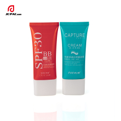 35mm Diameter Oval Whitening Suncreen Cream Packaging 40ml 50ml Cosmerics Flat Container Plastic Tube with Oval Screw Cap