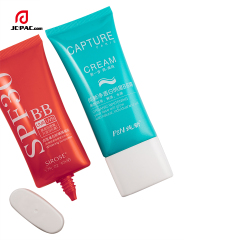 35mm Diameter Oval Whitening Suncreen Cream Packaging 40ml 50ml Cosmerics Flat Container Plastic Tube with Oval Screw Cap